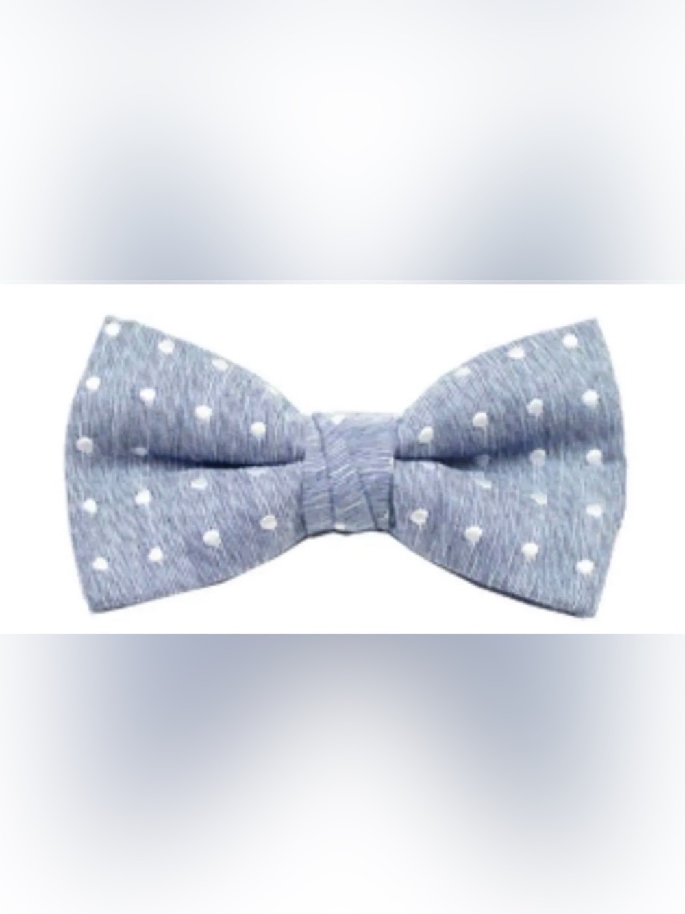 Tommy Hilfiger Mens Blue White Polka Dot Tie Tuxedo Formal Bowtie Adjustable